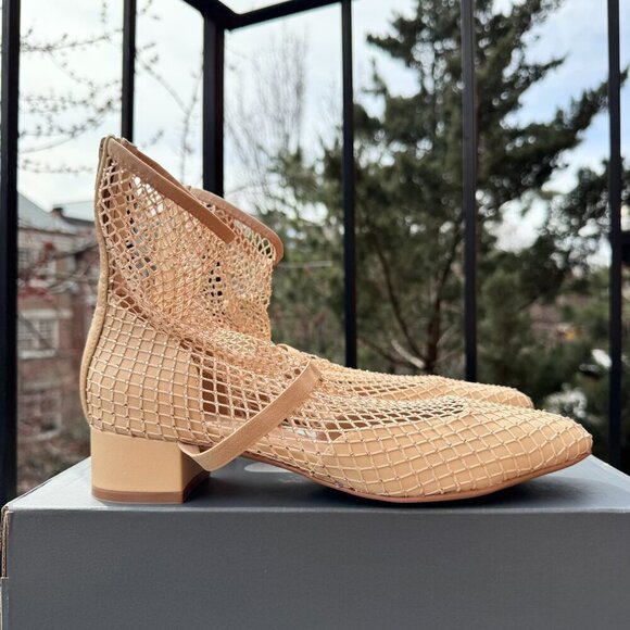 Jeffrey Campbell Magic Hour Mesh Heels Ballet Mary Jane Strap Cream Womens 8.5 - Picture 5 of 15